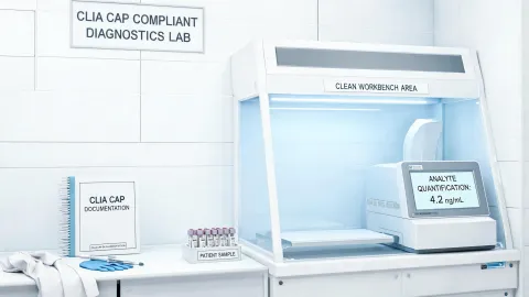 Clinical diagnostics sample handling area