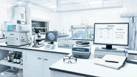 Academic research instrumentation room