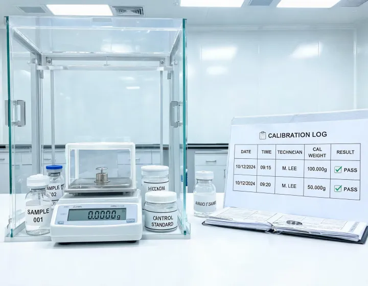 Laboratory industry applications with analytical balance and compliance records